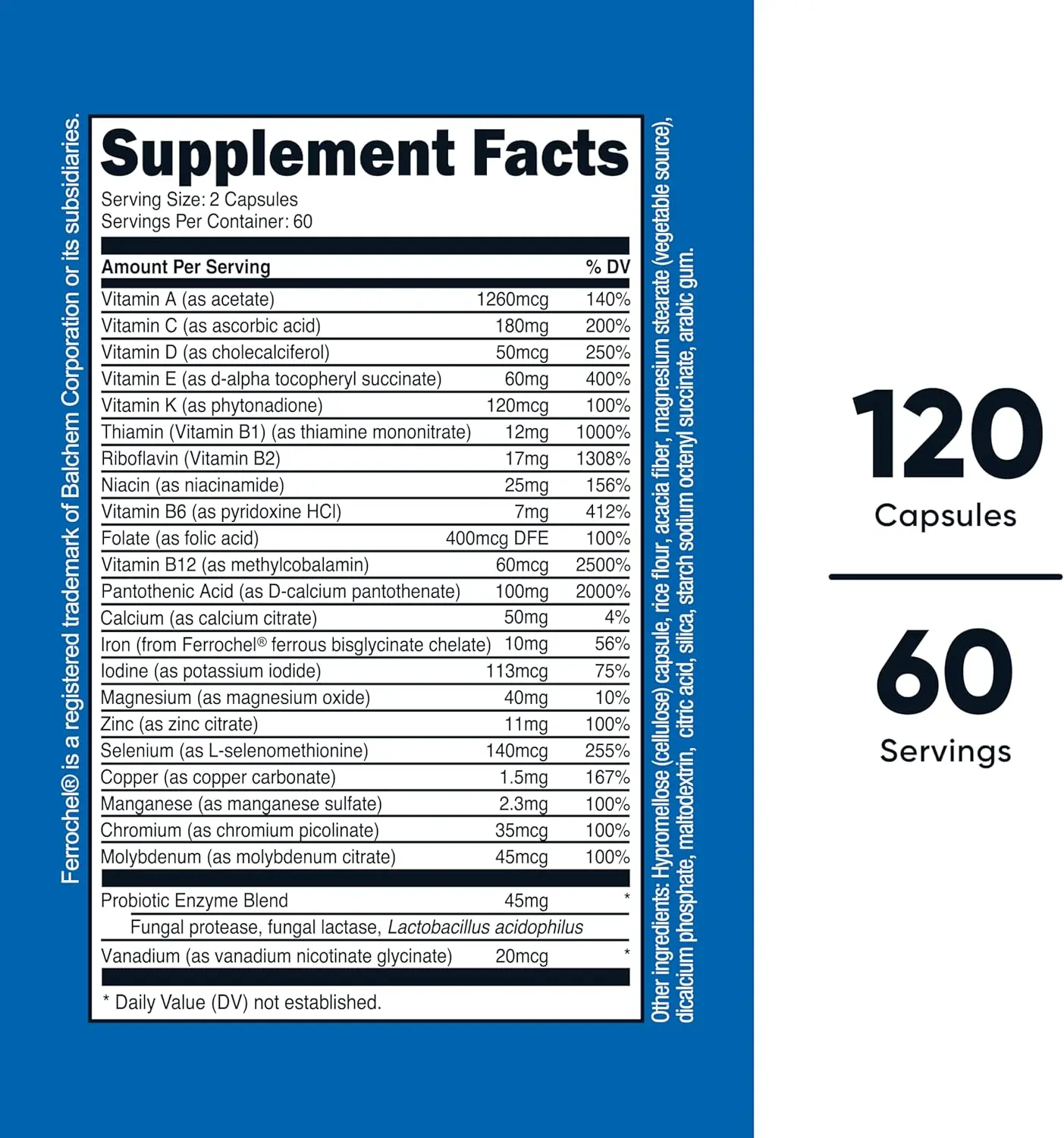 Nutricost, Multivitamin, Probiotics + 22 Vitamins Capsules